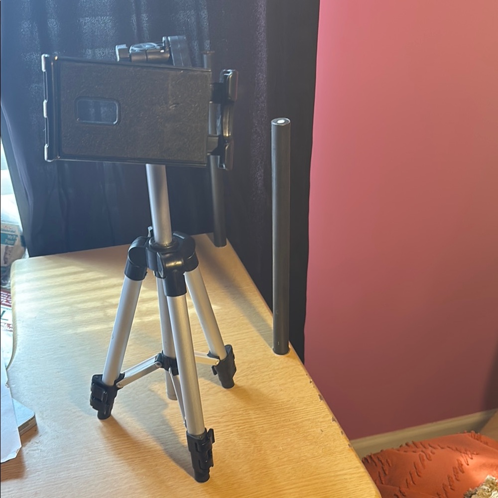 Adjustable Silver and Black Tripod